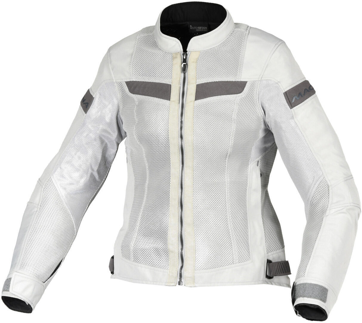 Macna Velotura Chaqueta textil de motocicleta para damas - Gris (XL)