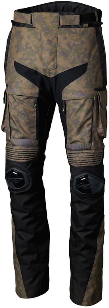 RST Pro Series Ranger Pantalones textiles de motocicleta - Negro Verde (M)