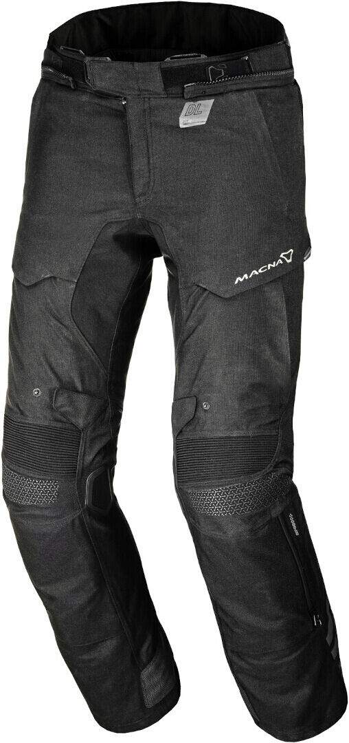 Macna Ultimax impermeable pantalones textiles de motocicleta - Negro (XL)