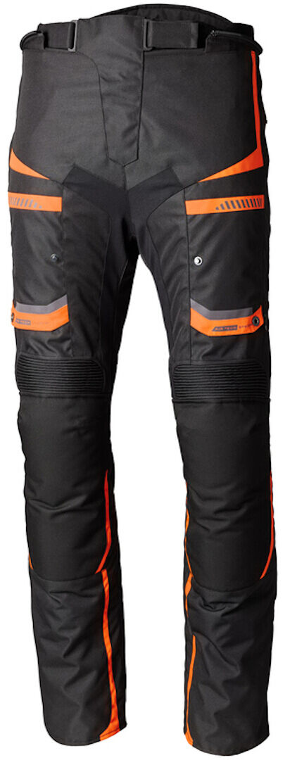 RST Pro Series Maverick Evo Pantalones textiles de motocicleta - Negro Naranja (XL)