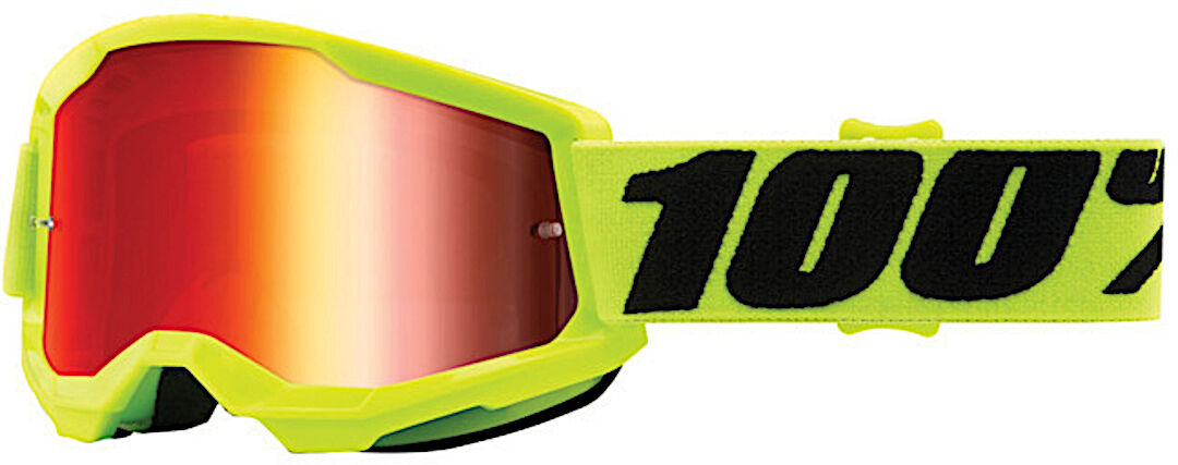 100% Strata 2 Essential Chrome Gafas de motocross juveniles - Amarillo