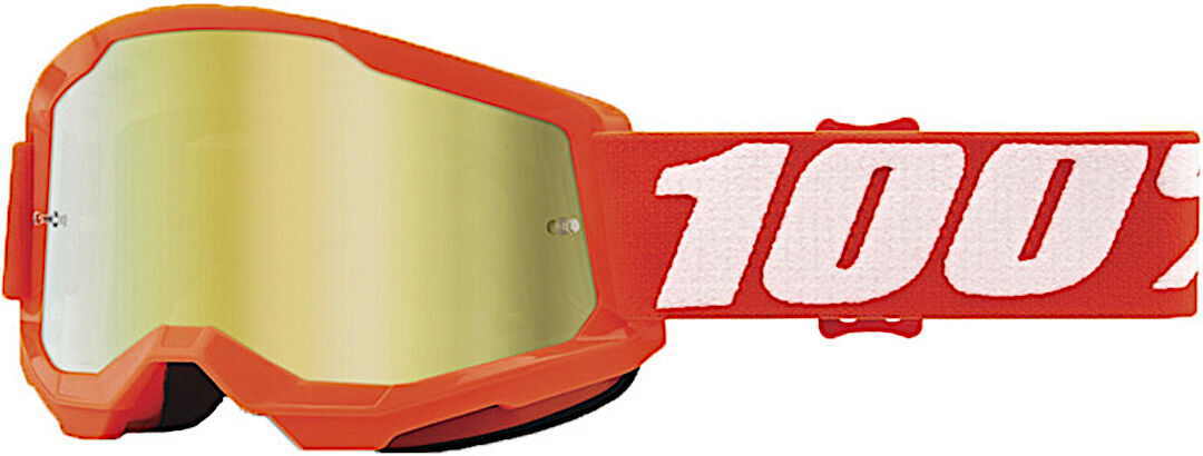 100% Strata 2 Essential Chrome Gafas de motocross juveniles - Naranja