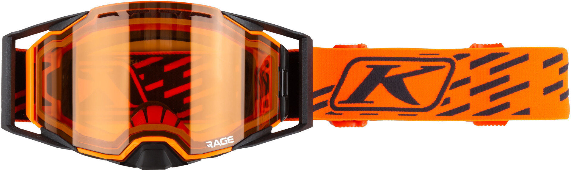 Klim Rage Fragment Gafas para motos de nieve - Gris Naranja (un tamaño)