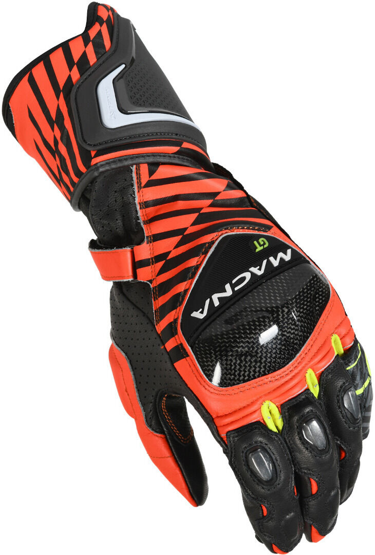 Macna GT Guantes de moto perforados - Negro Rojo (XL)