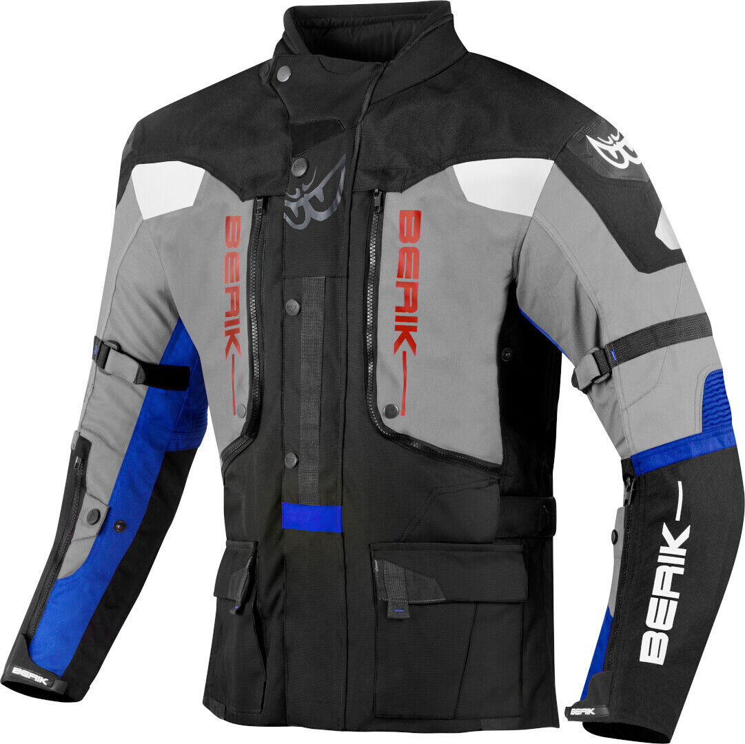 Berik Dakota Waterproof 3in1 Chaqueta textil de moto - Negro Gris Azul (50)