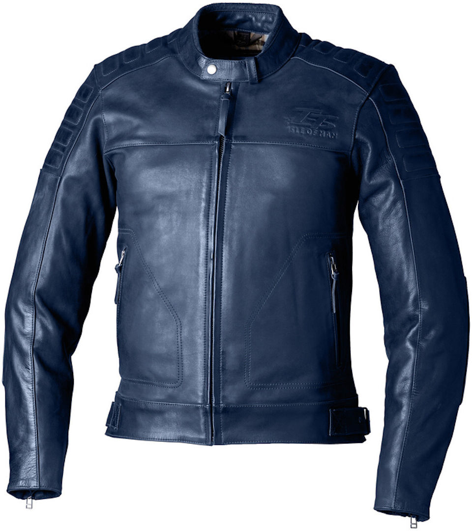 RST IOM TT Brandish 2 Chaqueta de cuero de motocicleta - Azul (XL)