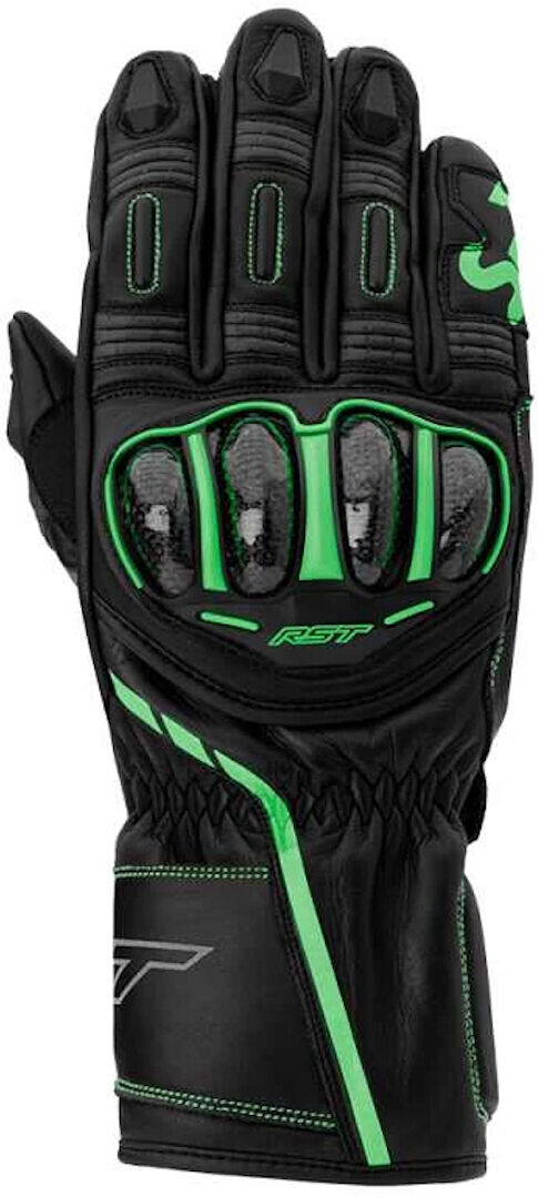 RST S1 Guantes de motocicleta - Negro Verde (2XL)