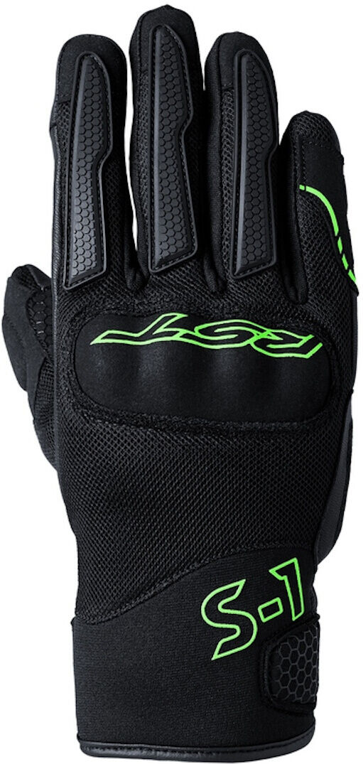 RST S1 Mesh Guantes de motocicleta - Negro Verde (2XL)