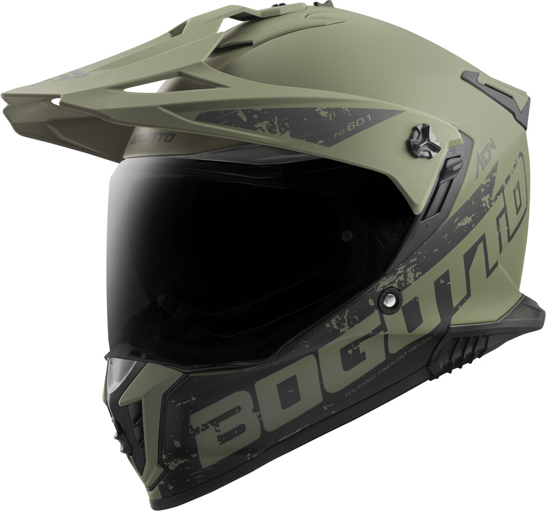 Bogotto FG-601 Casco de enduro de fibra de vidrio - Verde (2XL)