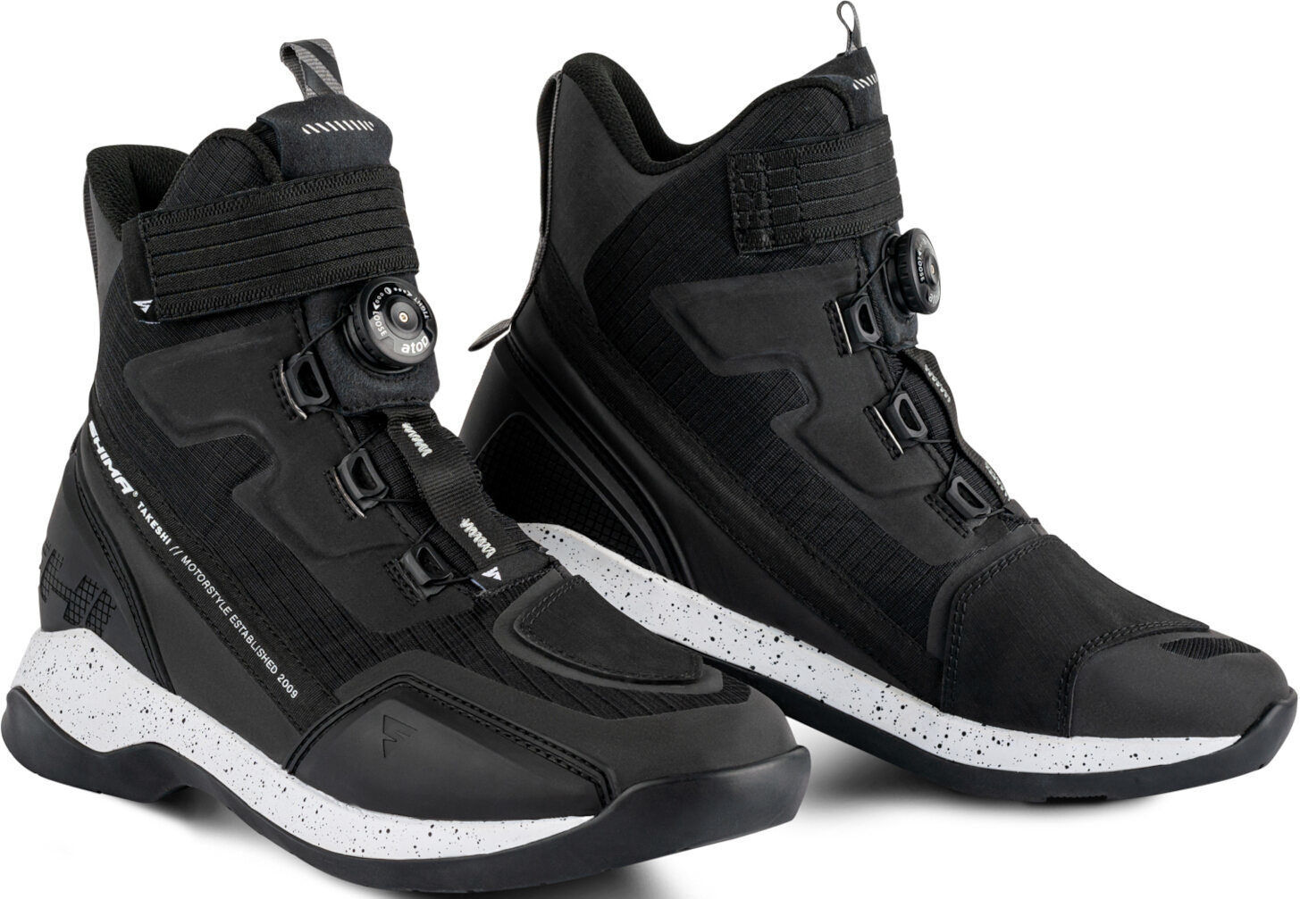 SHIMA Takeshi Botas de moto - Negro Blanco (41)