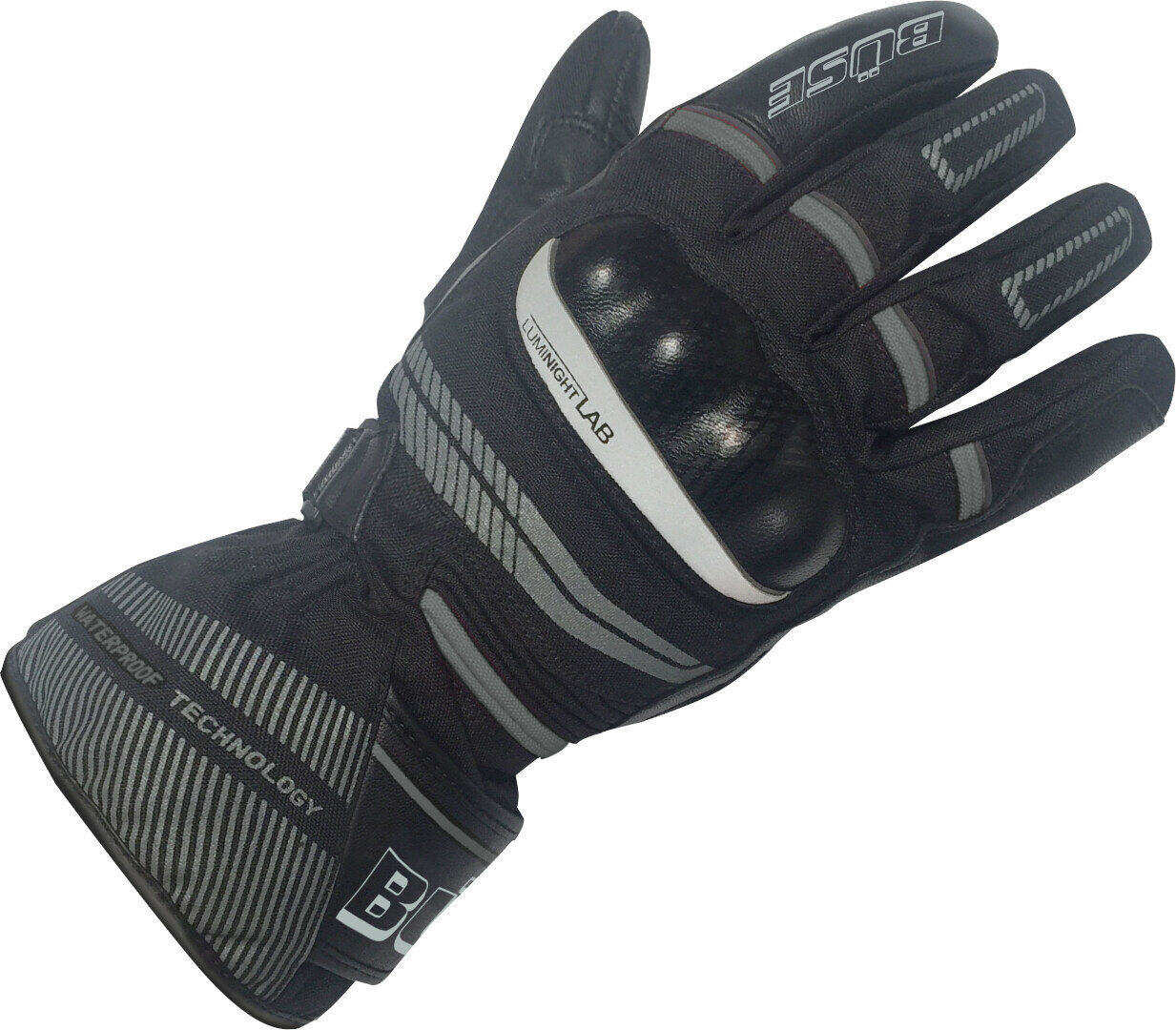 Büse Brandon Guantes de motocicleta impermeables - Negro Gris (4XL)