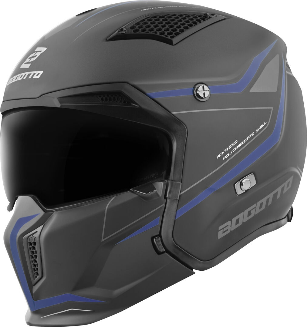 Bogotto Radic WN-ST 22.06 Casco - Negro Azul (XL)