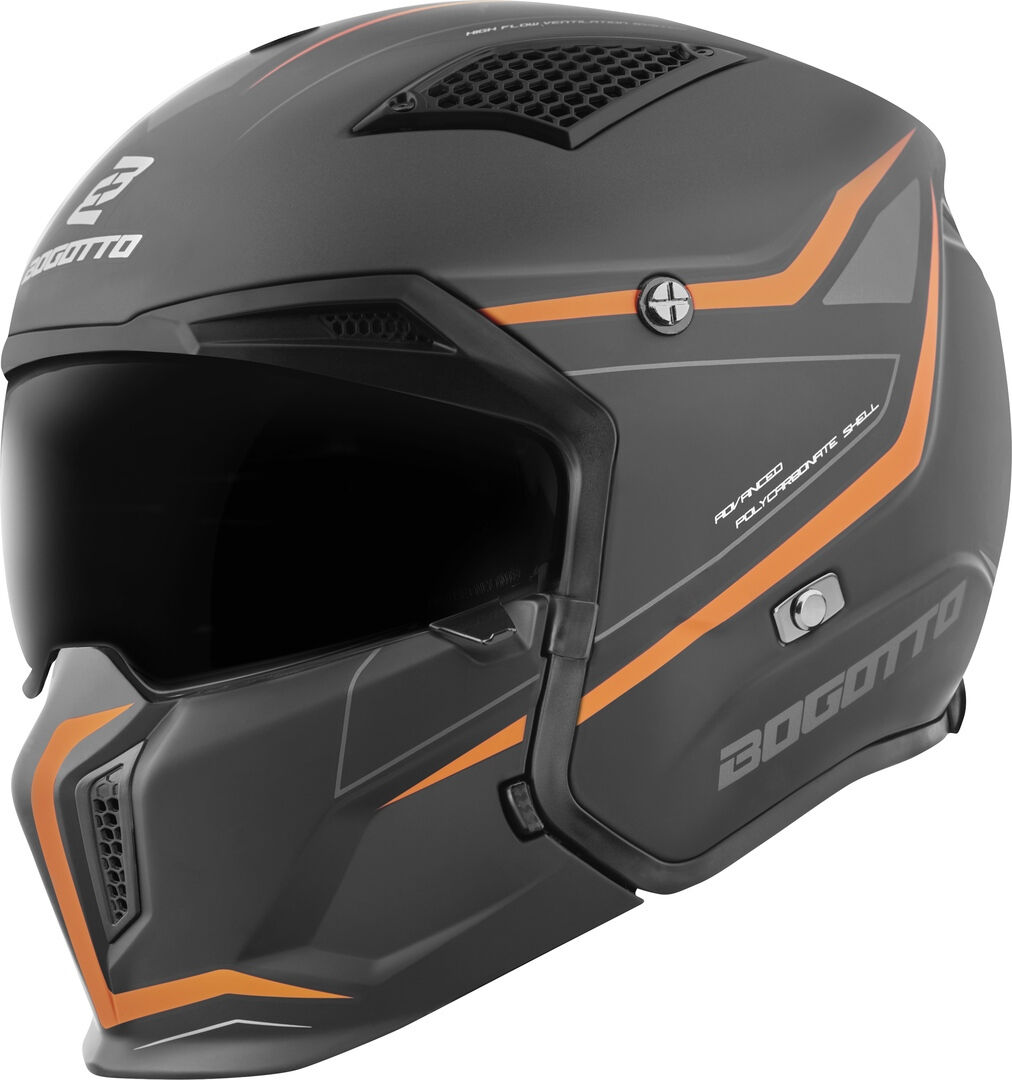 Bogotto Radic WN-ST 22.06 Casco - Negro Naranja