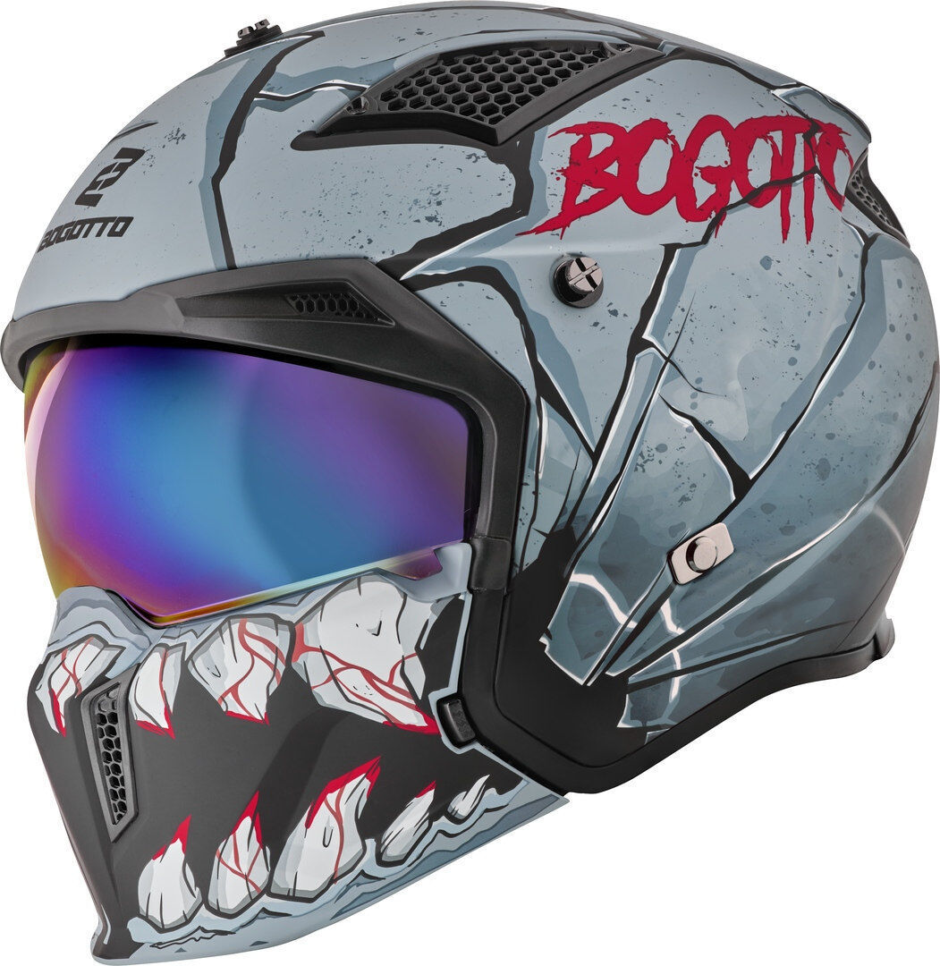 Bogotto Radic Onix 22.06 Casco - Negro Gris (2XL)