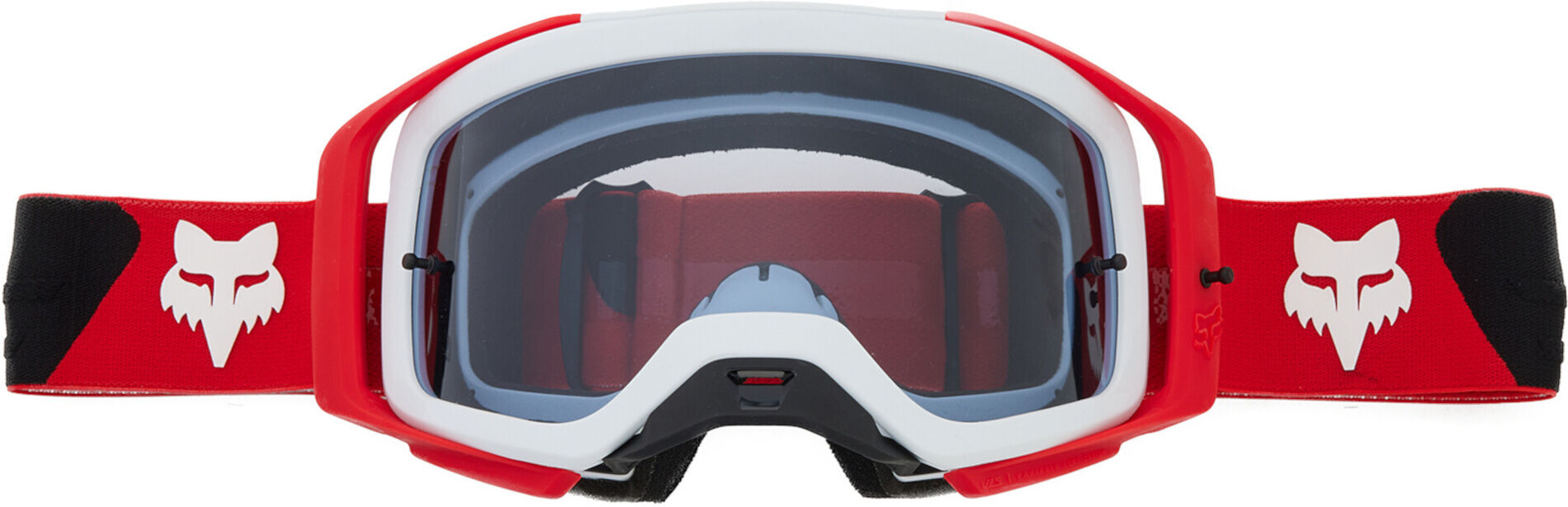 Fox Airspace Core Gafas de motocross - Negro Blanco Rojo (un tamaño)