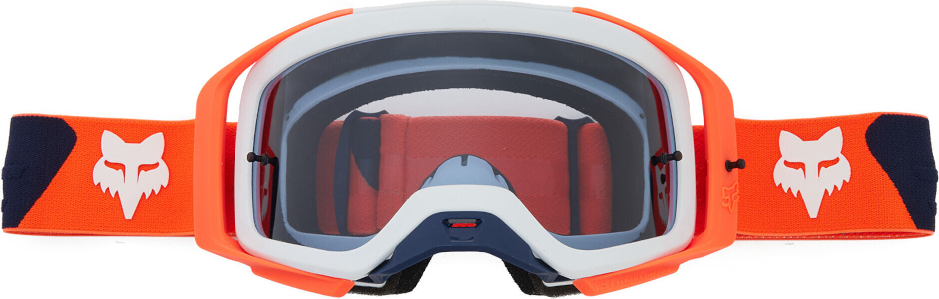 Fox Airspace Core Gafas de motocross - Negro Blanco Naranja (un tamaño)