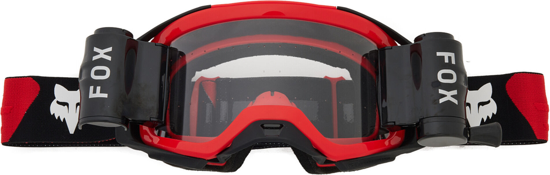 Fox Airspace Roll Off Gafas de motocross - Negro Blanco Rojo (un tamaño)