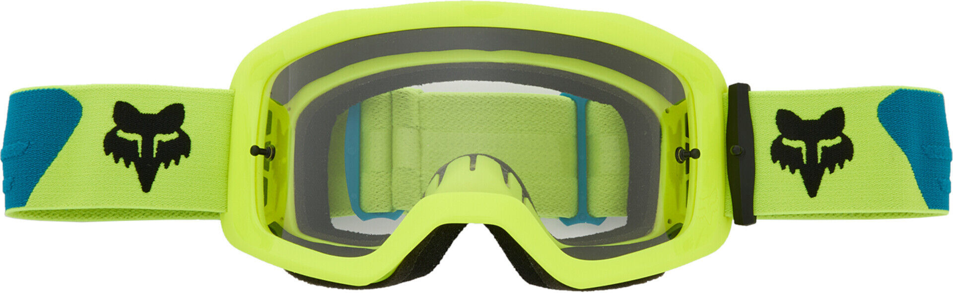 Fox Main S Gafas de motocross - Azul Amarillo (un tamaño)