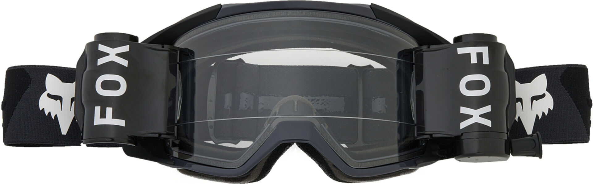 Fox Vue Roll Off Gafas de motocross - Negro Blanco (un tamaño)