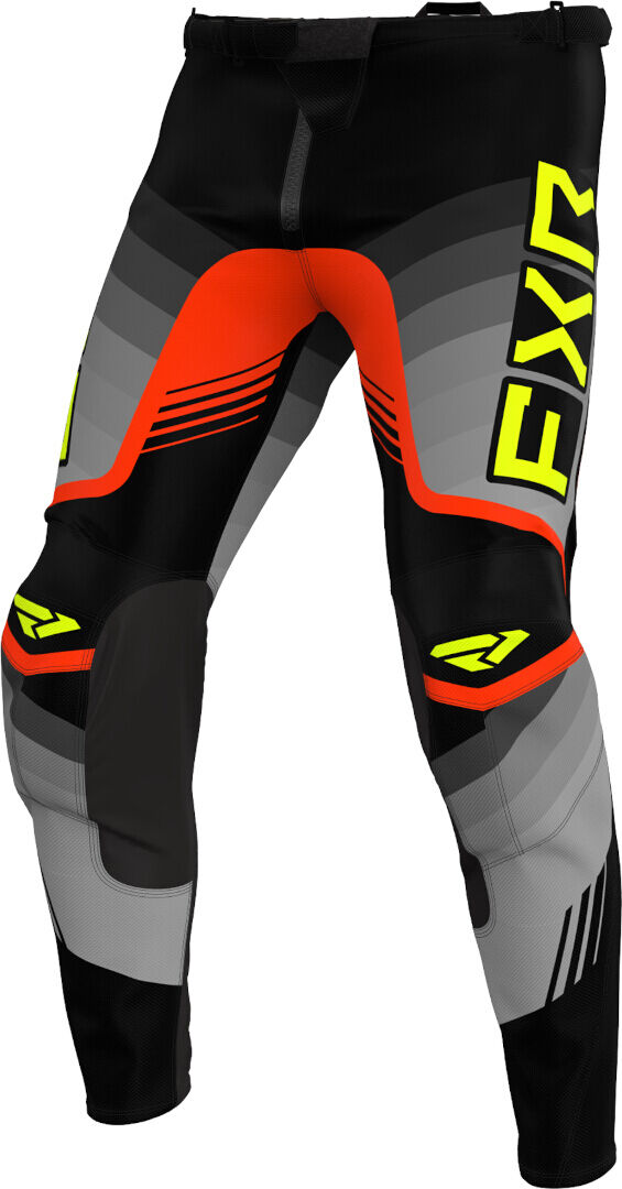 FXR Clutch Pro Hi Vis 2024 Pantalones de motocross - Negro Gris Amarillo (42)