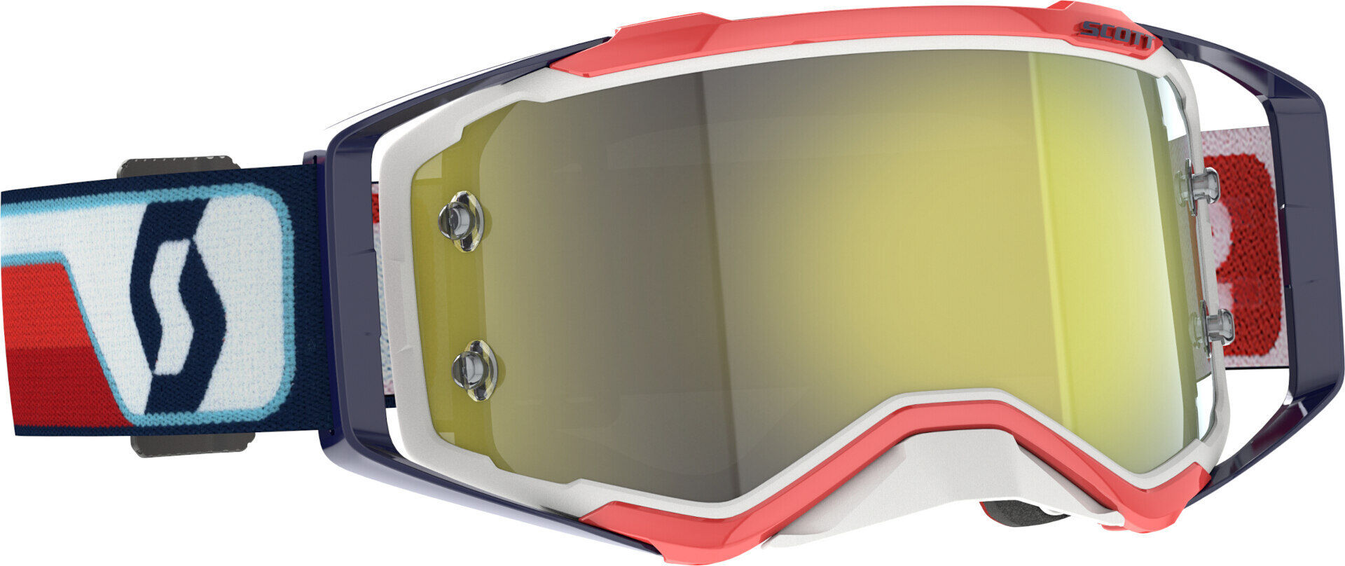 Scott Prospect Chrome Gafas de motocross rojas/blancas - Blanco Rojo (un tamaño)