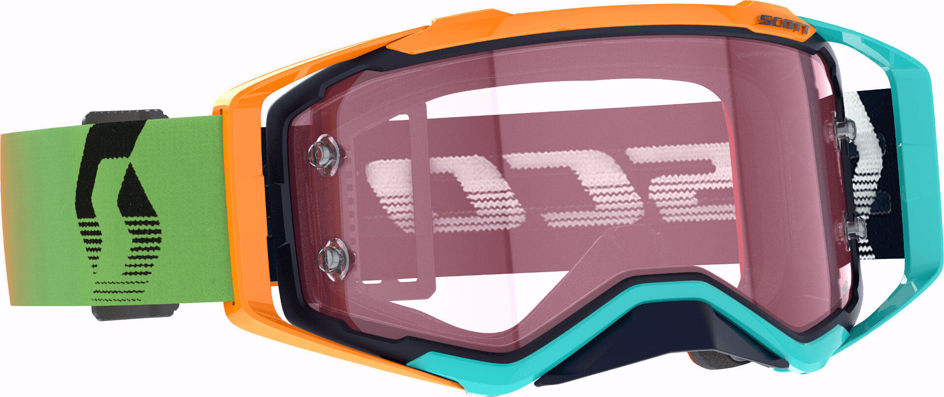 Scott Prospect AMP Rose Gafas de motocross - Verde Naranja (un tamaño)