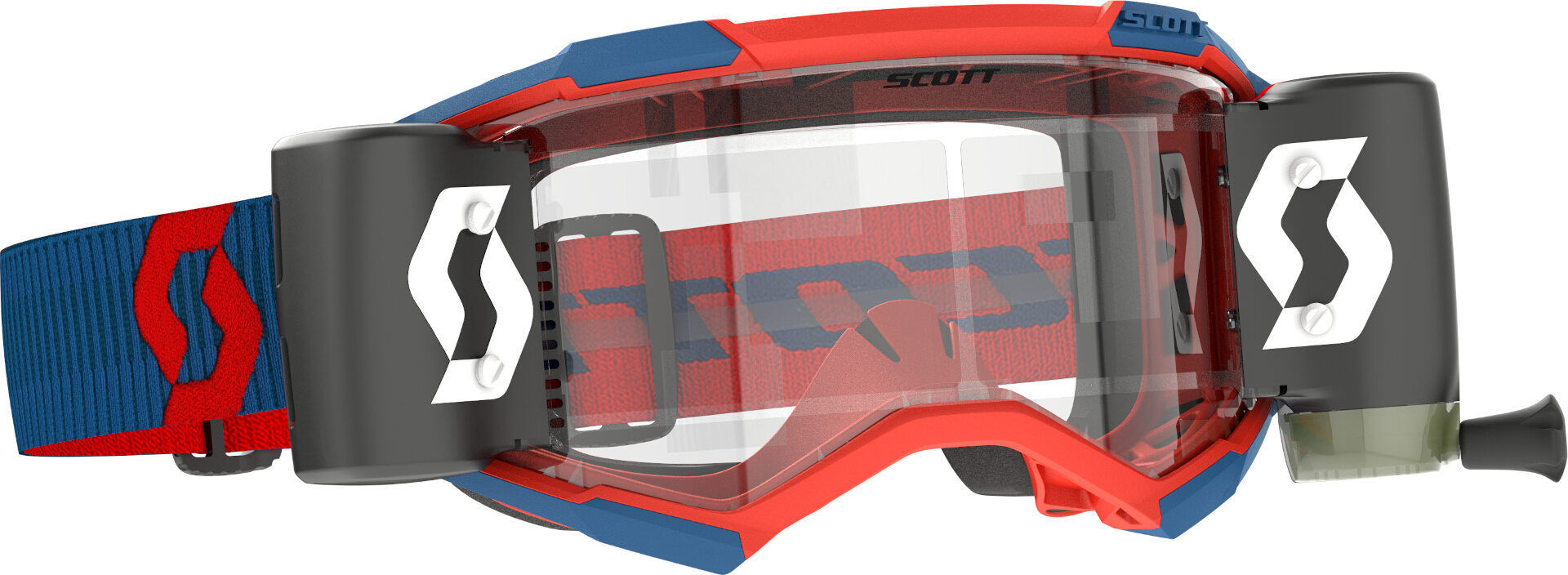 Scott Fury WFS Roll-Off Gafas de motocross - Rojo Azul (un tamaño)