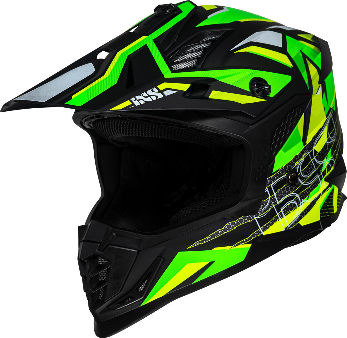 IXS 363 2.0 Casco de motocross - Negro Amarillo (M)