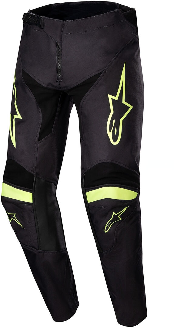 Alpinestars Racer Lurv Pantalones Juveniles de Motocross - Negro Amarillo (XL)
