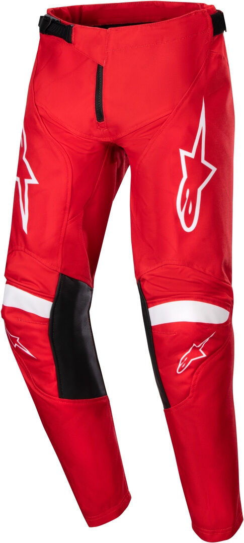 Alpinestars Racer Lurv Pantalones Juveniles de Motocross - Blanco Rojo (XL)