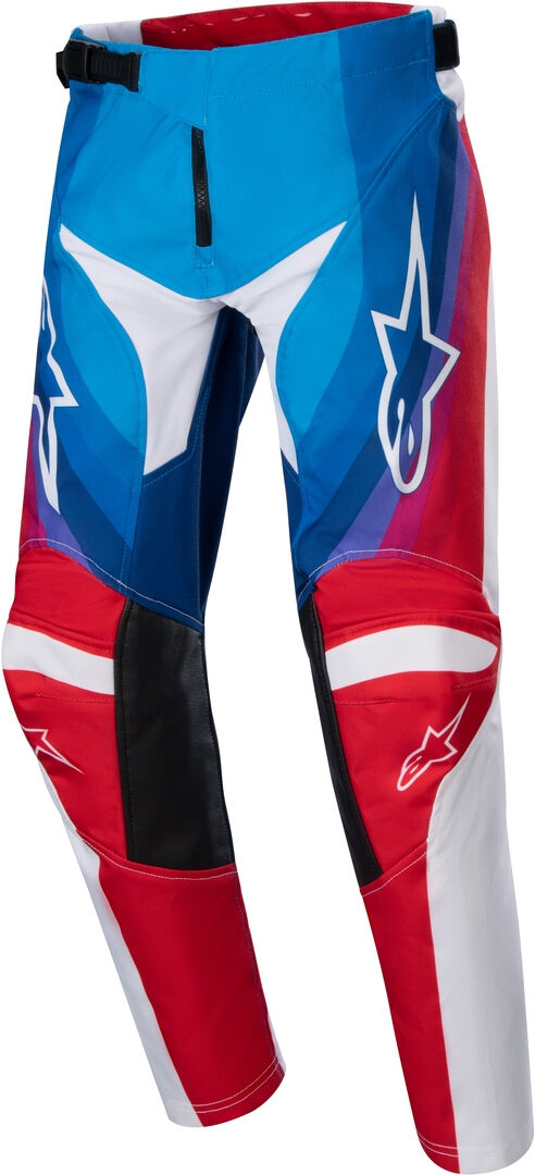 Alpinestars Racer Pneuma Pantalones Juveniles de Motocross - Blanco Rojo Azul (XL)