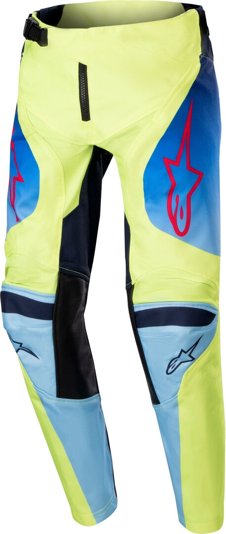 Alpinestars Racer Hoen Pantalones Juveniles de Motocross - Azul Amarillo (24)