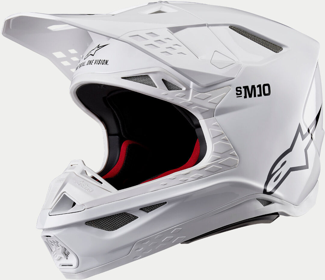 Alpinestars Supertech S-M10 Solid 2024 Casco de motocross - Blanco (XS)