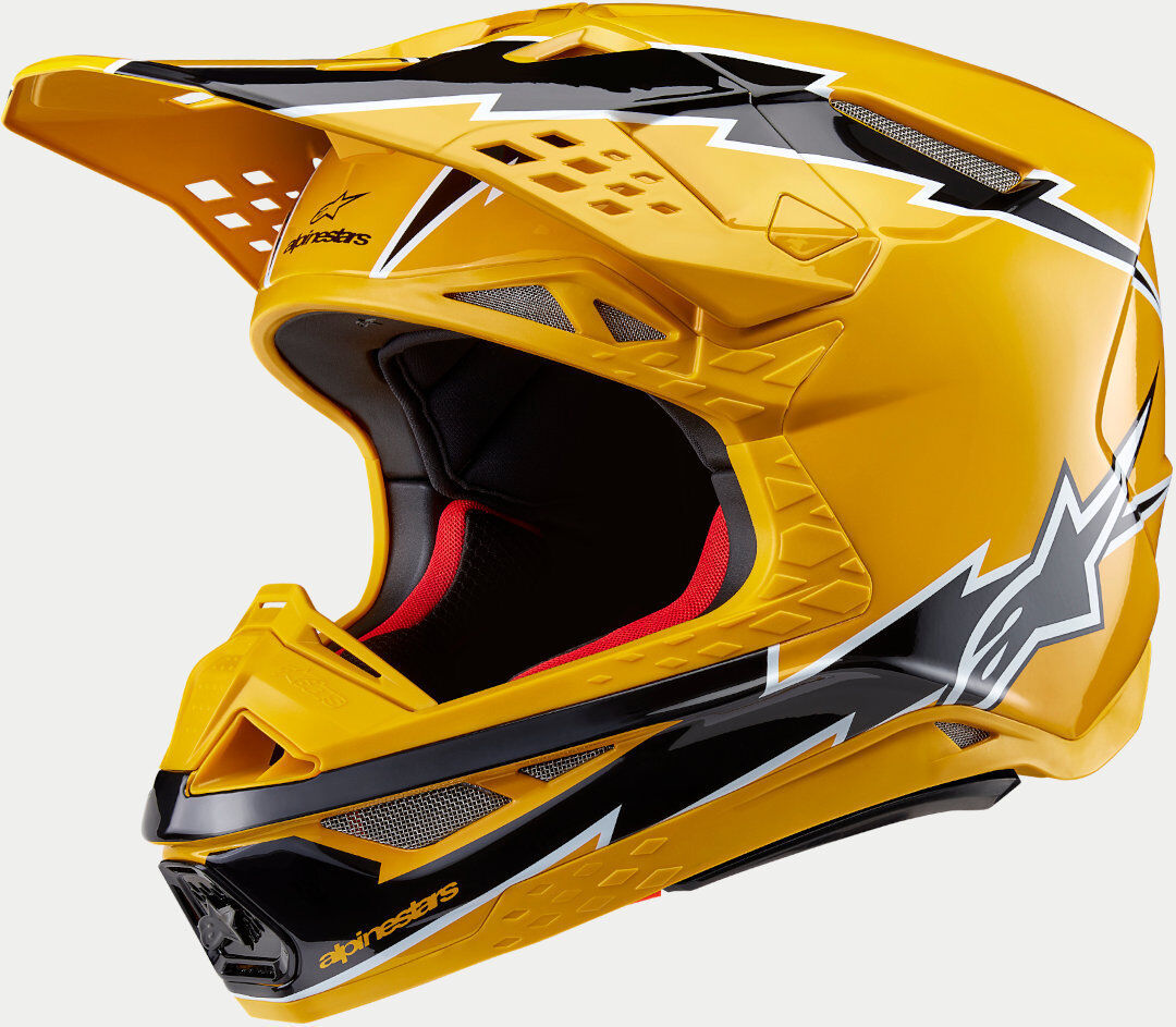 Alpinestars Supertech S-M10 Ampress 2024 Casco de motocross - Negro Amarillo (2XL)