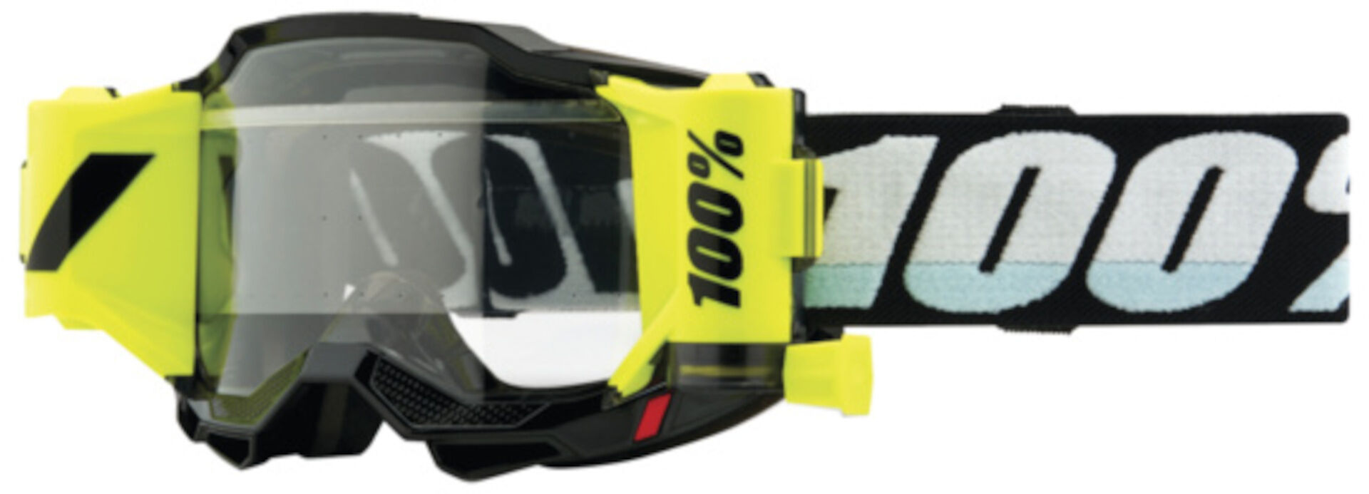 100% Accuri 2 Forecast Gafas de motocross - Negro Amarillo (un tamaño)