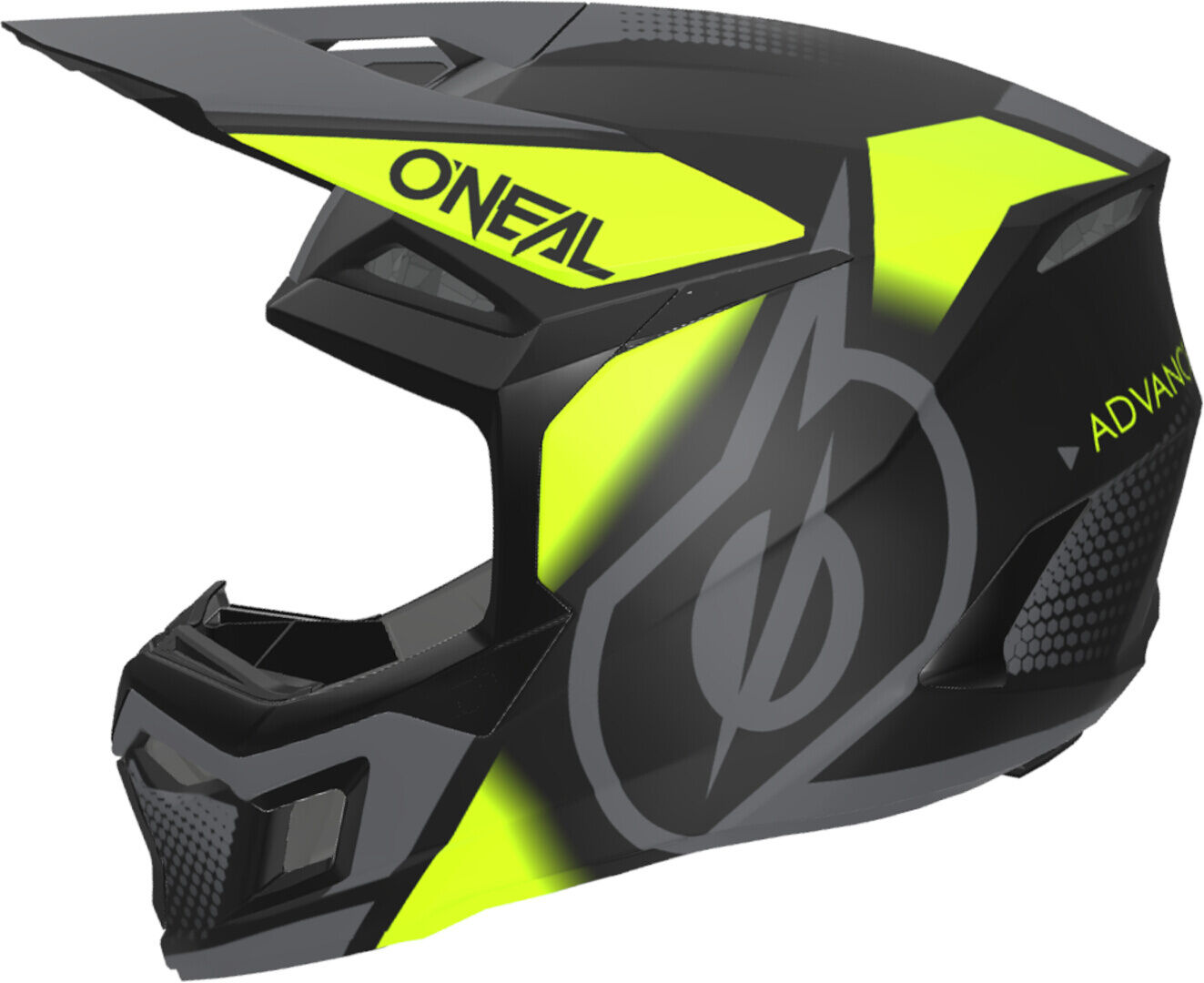 Oneal 3SRS Vision Casco de motocross - Negro Amarillo (XL)