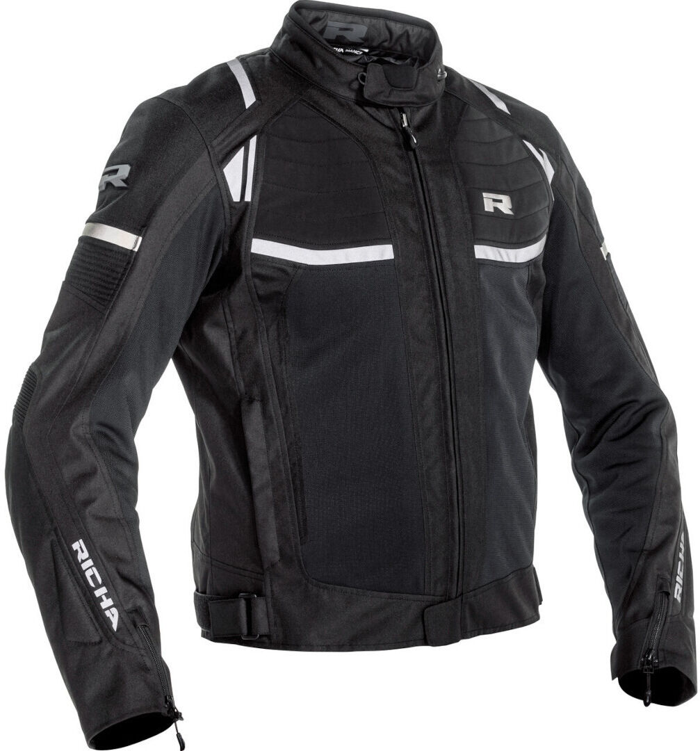 Richa Airstream-X chaqueta textil impermeable para motocicleta - Negro Blanco (6XL)