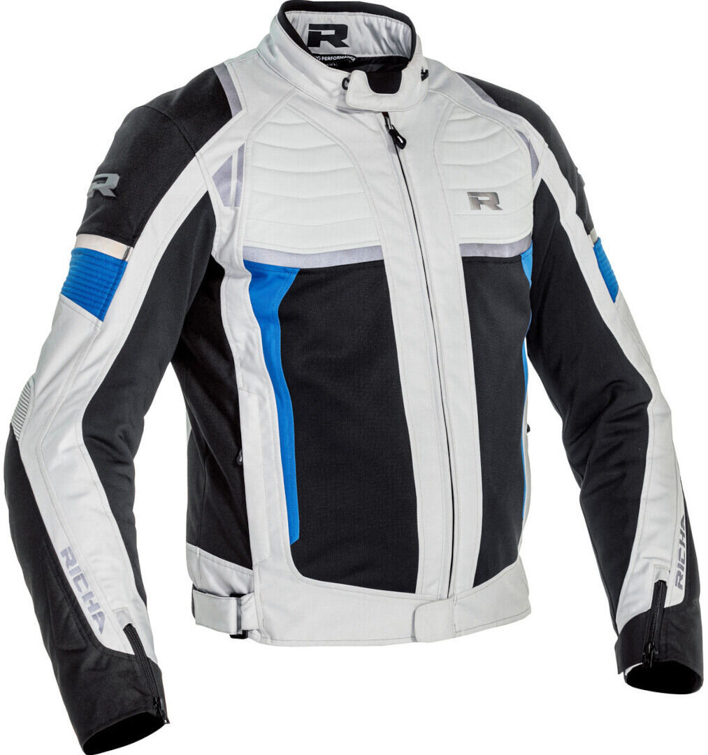 Richa Airstream-X chaqueta textil impermeable para motocicleta - Negro Gris (6XL)