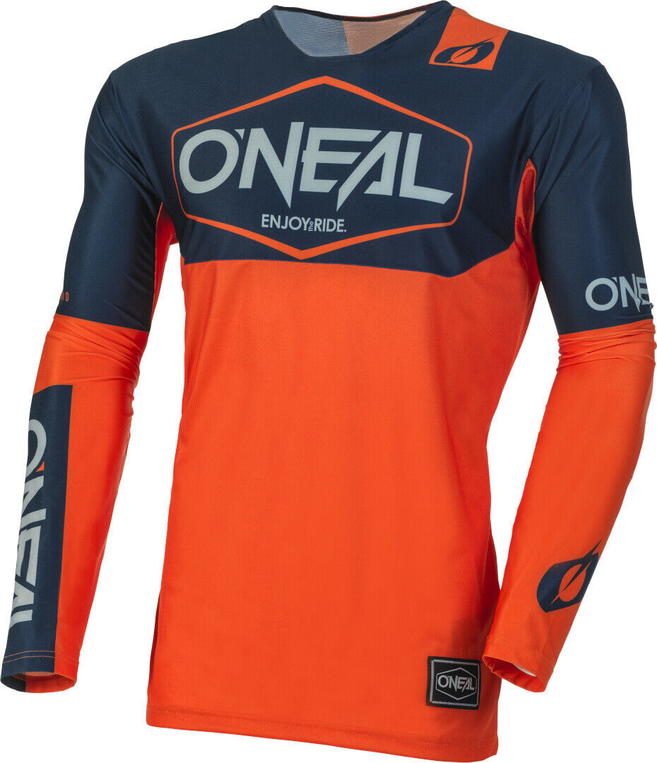 Oneal Mayhem Hexx Maillot de motocross - Azul Naranja (2XL)