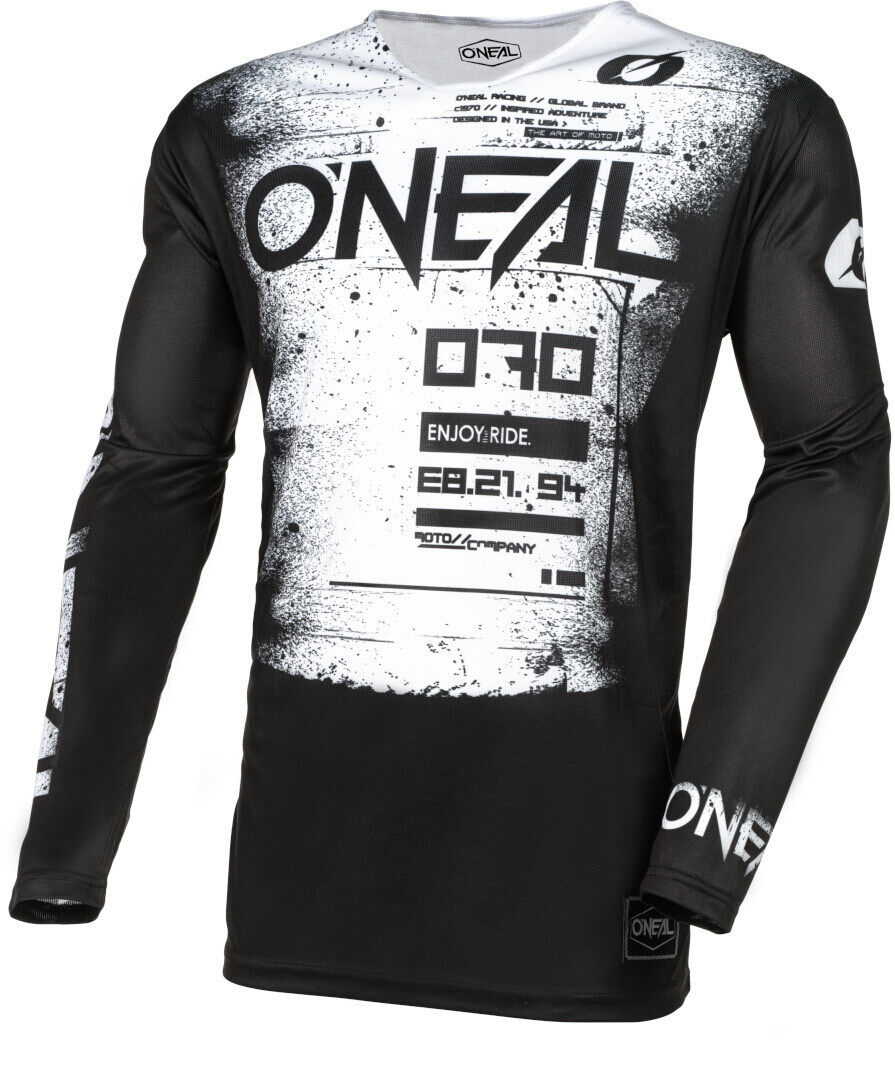 Oneal Mayhem Scarz Maillot de motocross - Negro Blanco (2XL)