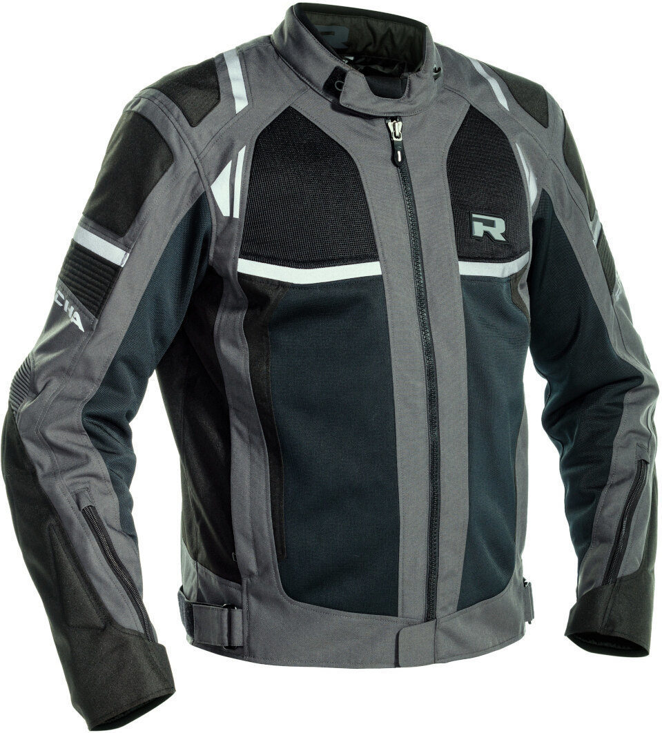 Richa Airstorm chaqueta textil impermeable para motocicleta - Negro Gris (S)