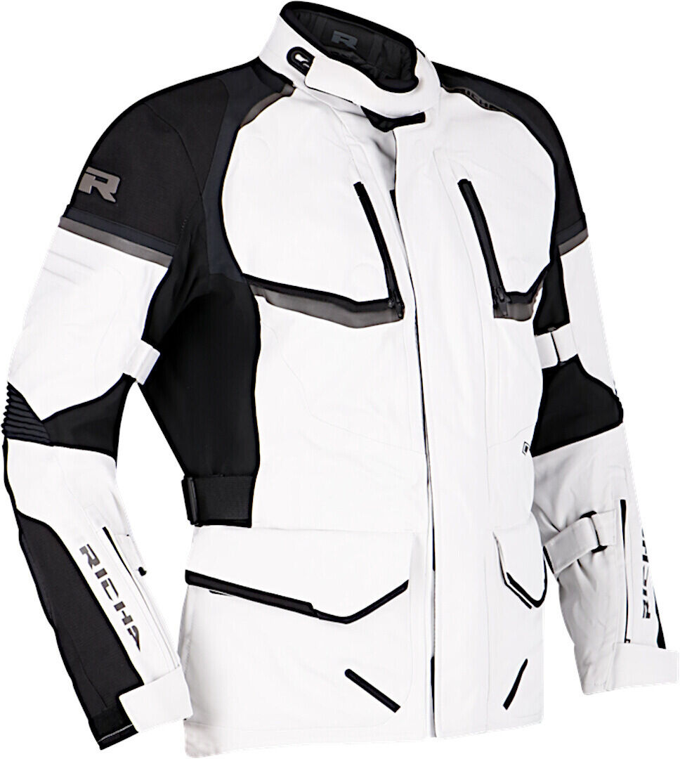 Richa Atlantic 2 Gore-Tex impermeable Chaqueta textil de motocicleta para mujer - Negro Gris (XL)