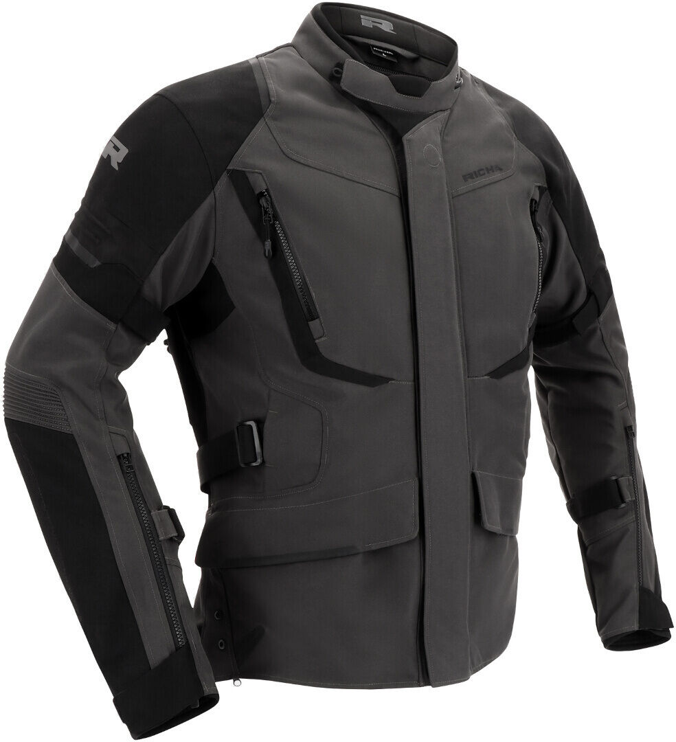 Richa Cyclone 2 Gore-Tex chaqueta textil impermeable para motocicletas - Negro Gris (2XL)