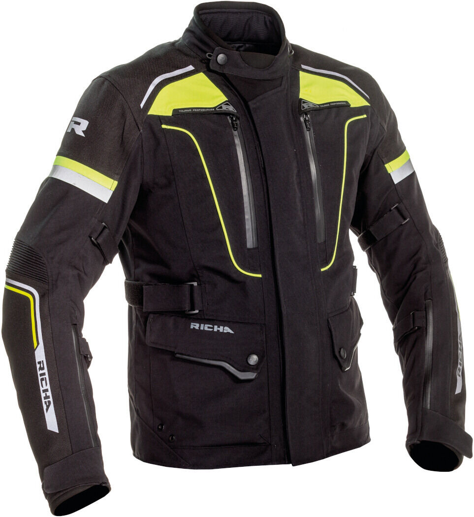 Richa Infinity 2 Pro Chaqueta textil de moto - Negro Amarillo (M)