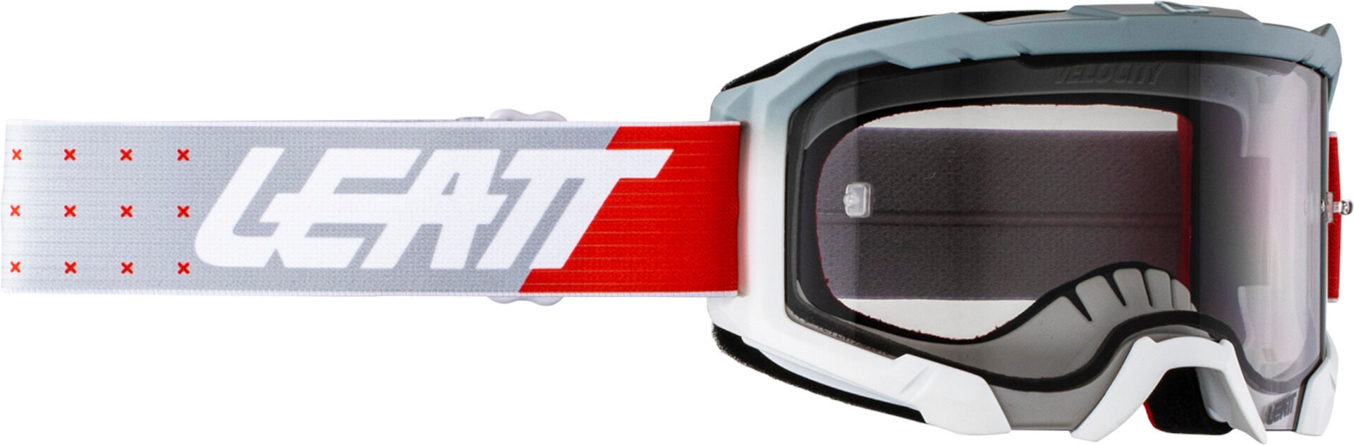 Leatt Velocity 4.5 Forge 2024 Gafas de motocross - Gris Rojo (un tamaño)