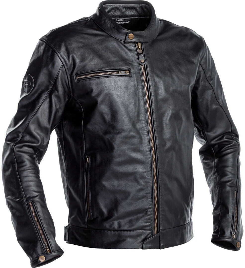 Richa Normandie Chaqueta de cuero para moto - Negro (62)