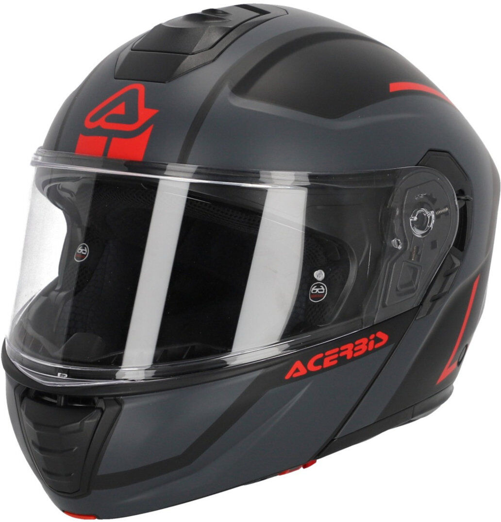 Acerbis TDC Casco - Negro Gris Rojo (XL)