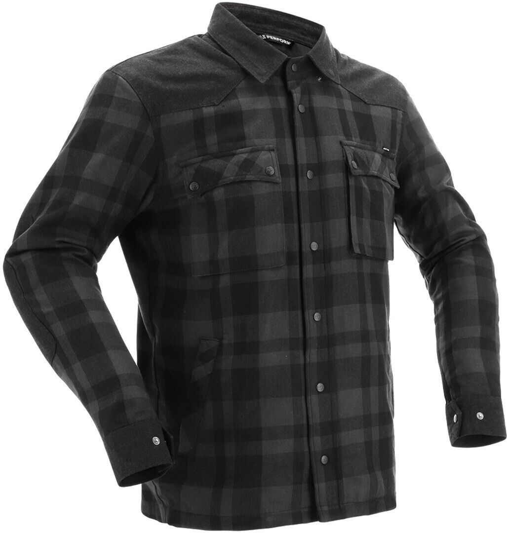 Richa Wisconsin Camisa de moto impermeable - Negro Gris (L)