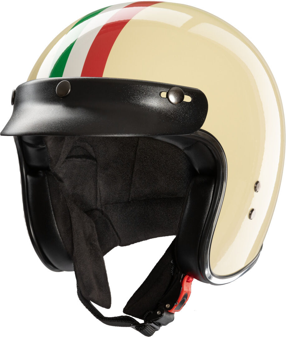 Redbike RB-802 Italia Casco Jet - Blanco Rojo Verde (XL)