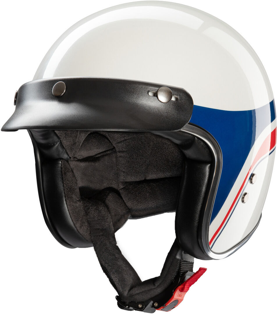 Redbike RB-803 Silverstone Casco Jet - Blanco Rojo Azul (2XL)